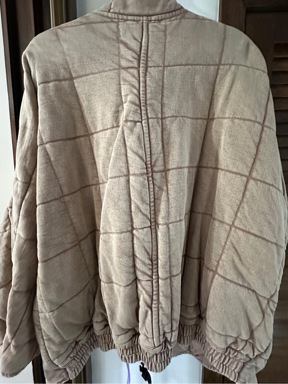 Free people dolman quilted jacket in champagne diamonds (L) - Picture 6 of 7